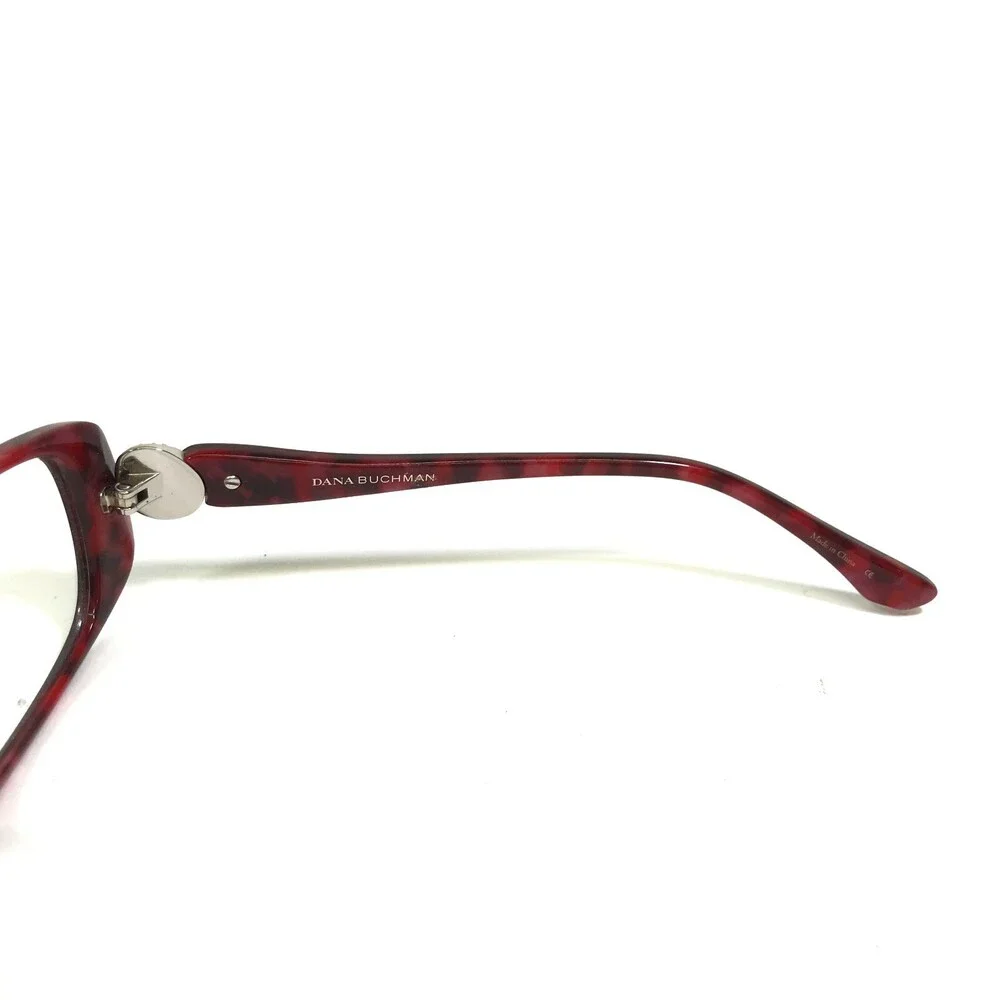 Dana Buchman Eyeglasses Frames KENNA BU Burgundy Red Silver Crystals 52-16-130